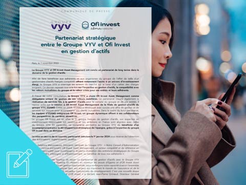 Partenariat stratégique entre le Groupe VYV et Ofi Invest en gestion d’actifs